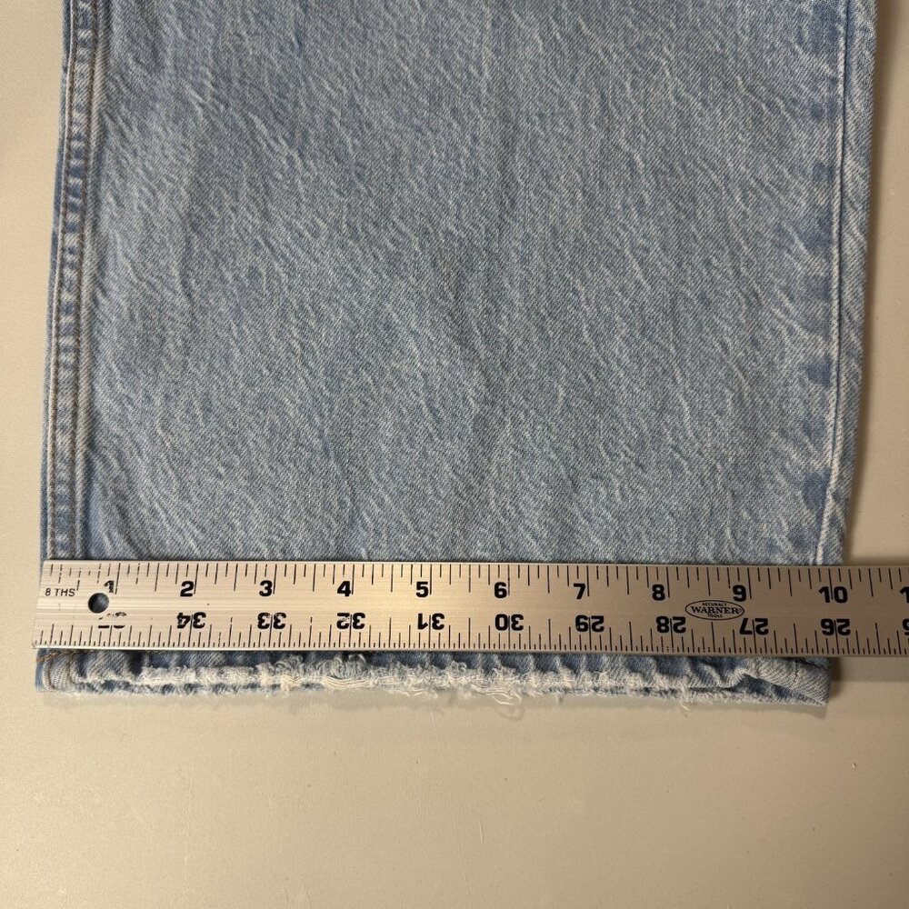 Abercrombie Fitch The Loose Jeans Women 35/20R High Rise Distressed Light Wash - Picture 11 of 12